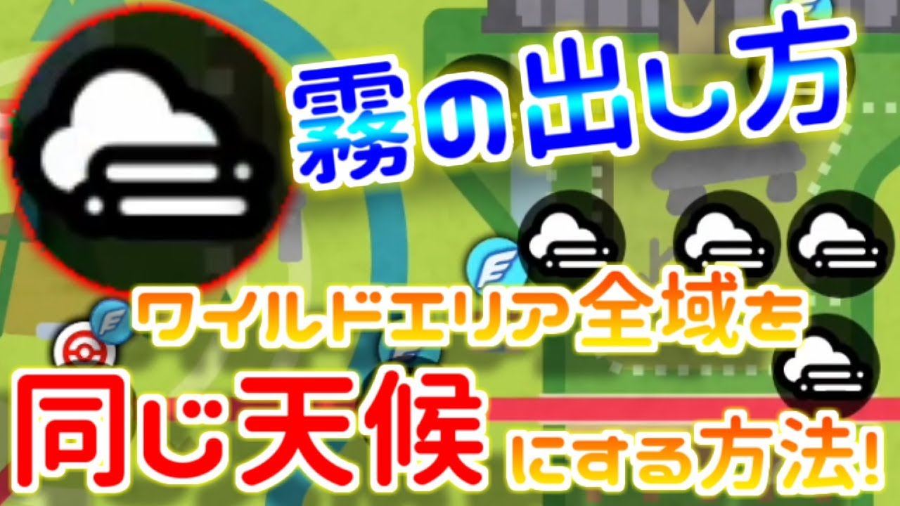 【ポケモン剣盾】霧が出ない人必見！ワイルドエリア全体の天気を同じ天候に変える方法!【ポケットモンスター ソード・シールド】