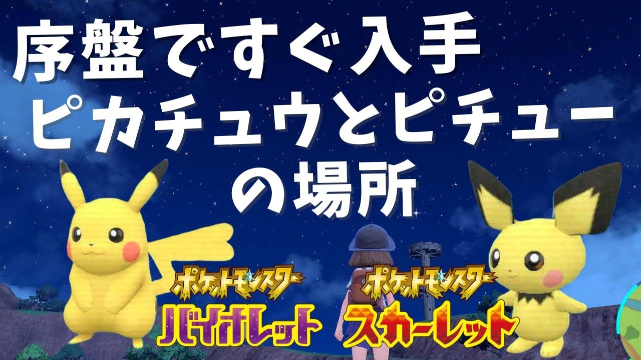 [ポケモンSV]　ピチューとピカチュウの入手方法　入手場所　ポケットモンスター スカーレット・バイオレット