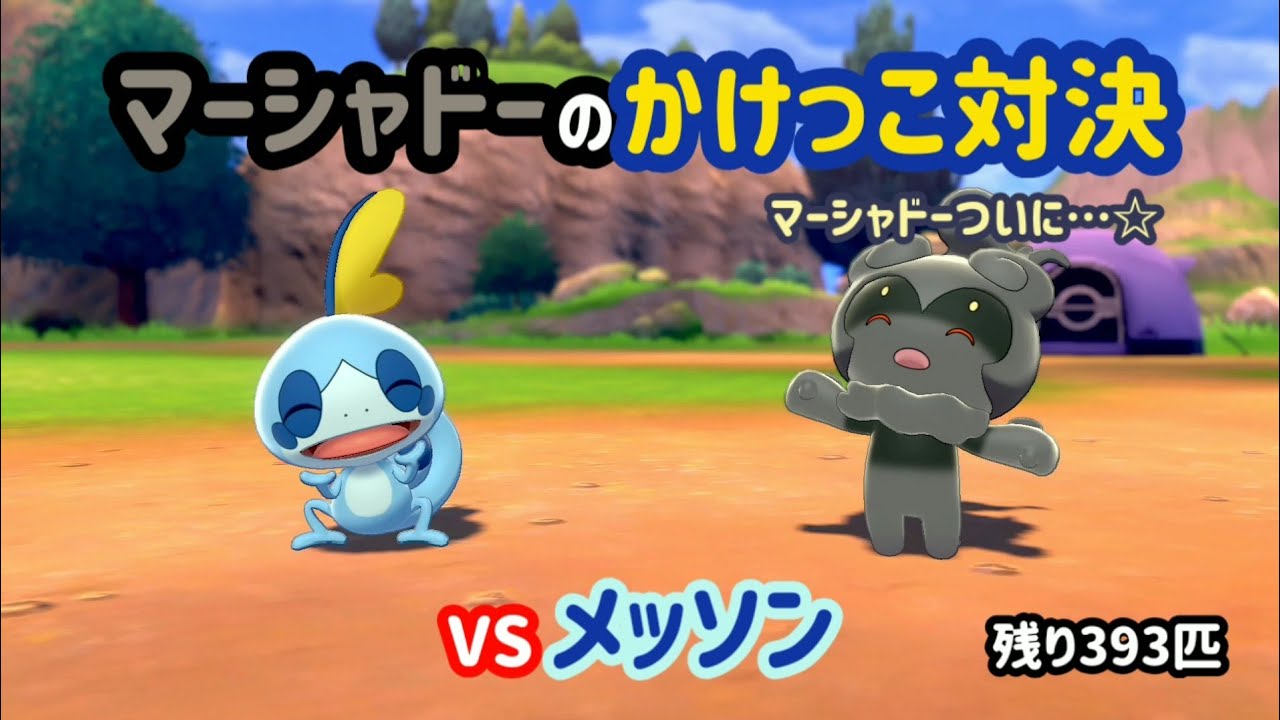 VSメッソン ガラル図鑑No.7【マーシャドーのかけっこ対決】