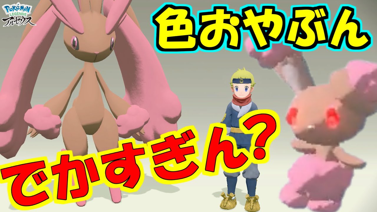 おやぶん色違いミミロップがでかすぎてまるでバケモン 【Pokémon LEGENDS アルセウス 】