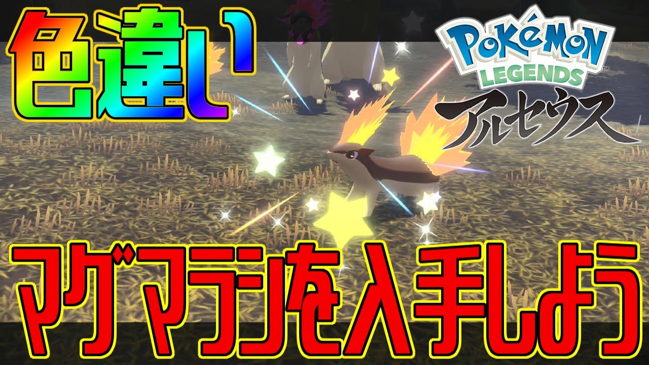 【ポケモンアルセウス】色違いマグマラシを入手しよう【Pokémon LEGENDS アルセウス】