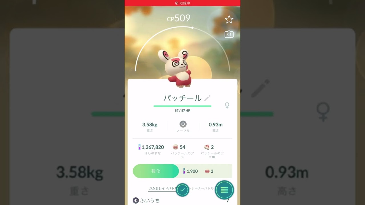 パッチールの模様ハートになってる捕まえて気づいた笑笑 #ポケモンgo ＃バレンタイン