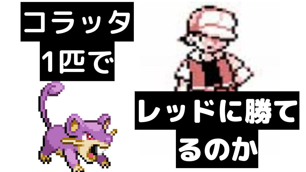 【ポケモン金】コラッタ１匹でレッドに勝てるのか