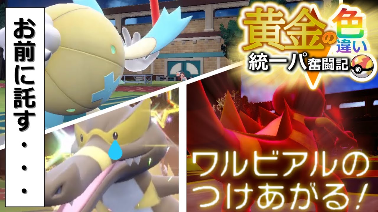 【黄金の色違い統一パ奮闘記】黄金ちいかそバトンフワライド×爆速超火力！黄金つけあがるワルビアル！【ポケモンSV】【ボイスロイド実況】