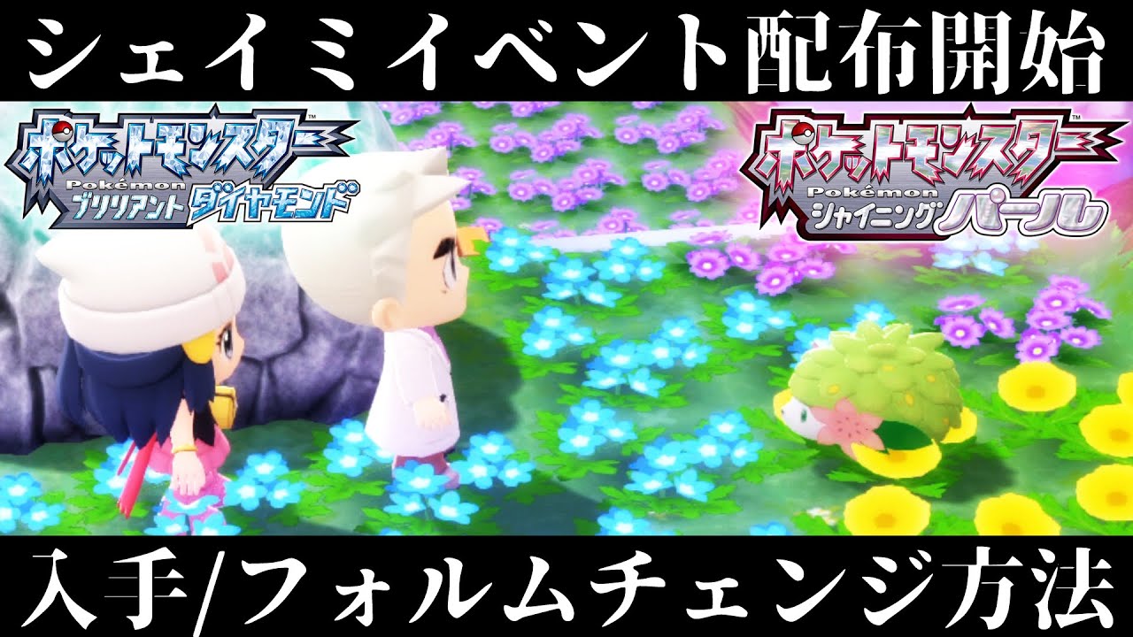 【ダイパリメイク】期間限定！シェイミの入手方法とフォルムチェンジのやり方！今すぐふしぎなおくりものを受け取ってグラシデアのはなも手に入れろ！【ダイヤモンドパール】