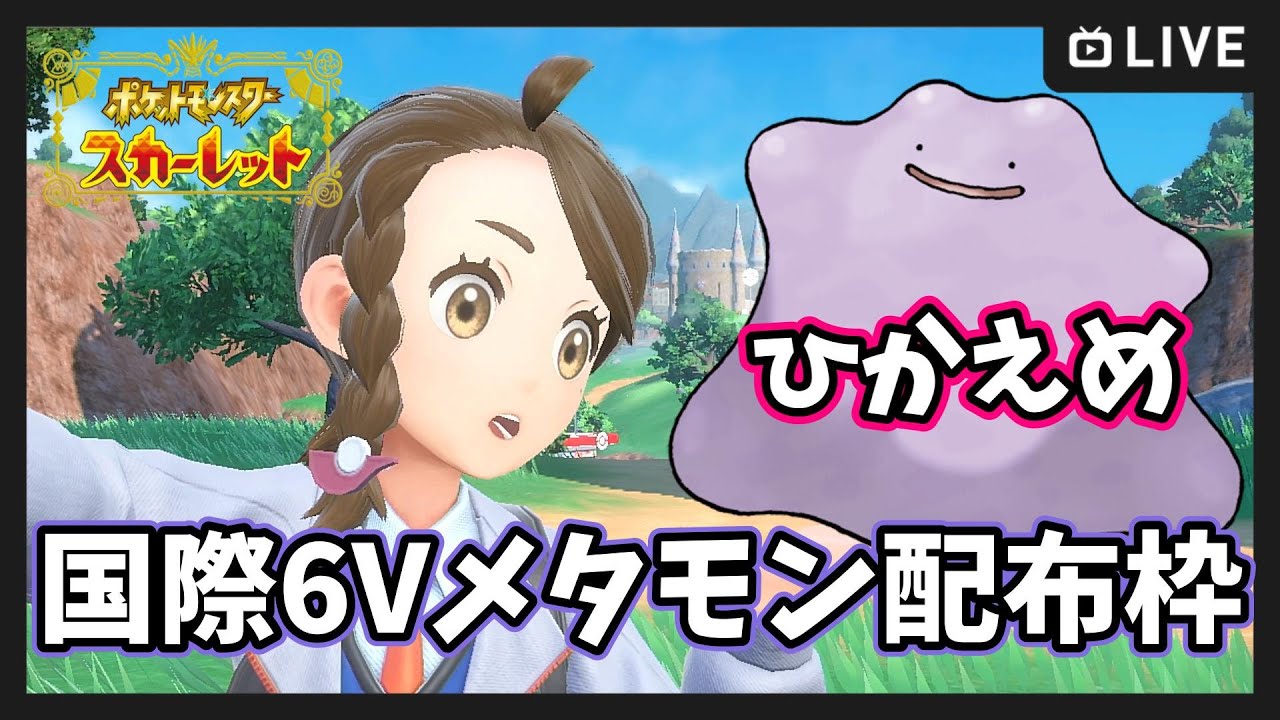 【ポケモンSV】国際6Vひかえめメタモン配布枠 900匹【ポケットモンスター スカーレット・バイオレット】