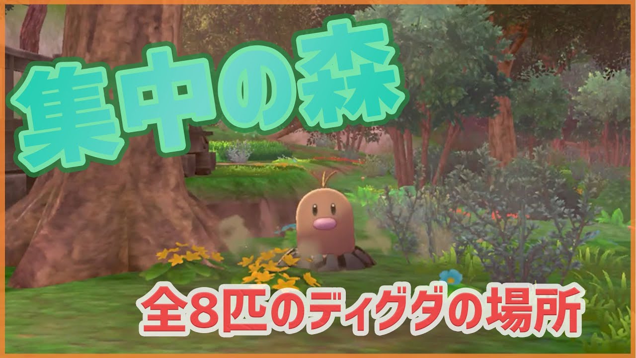 【ポケモンソードシールド】集中の森｜全8匹のディグダの場所【ポケモン剣盾】