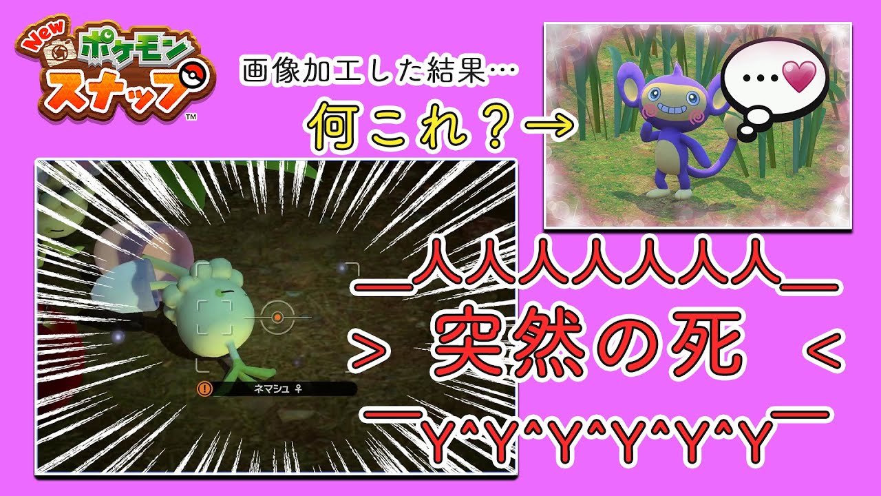 【New ポケモンスナップ】よくわからん画像が生まれ、ネマシュは死ぬ。【#2】