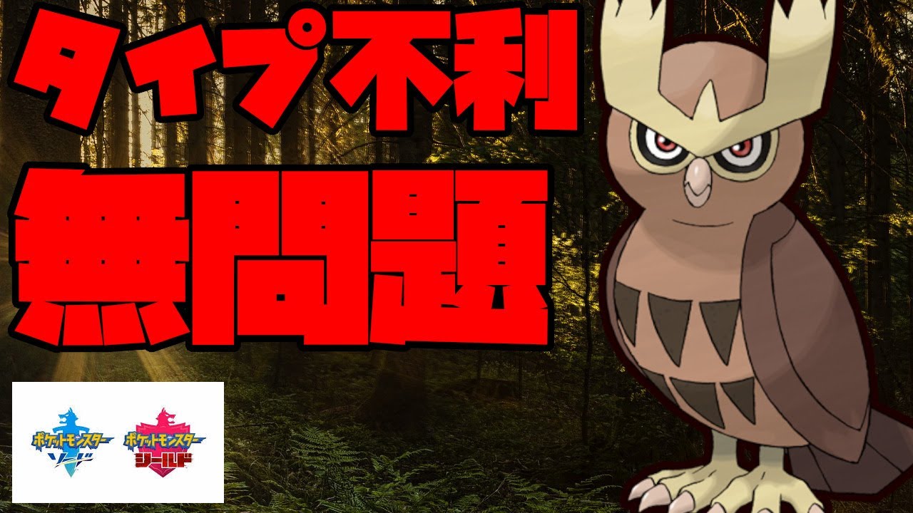 禁伝環境で活躍するヨルノズクはこちら！？特殊耐久アタッカー！【ポケモン剣盾】