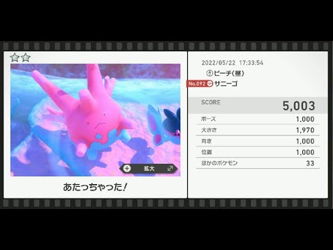 Newポケモンスナップ　★2サニーゴ【5003】