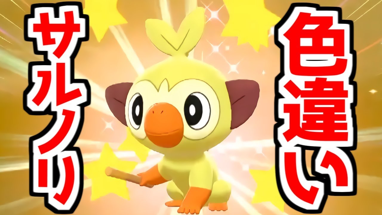 【ポケモン剣盾】色違いサルノリが可愛すぎたわ【ポケモンソード・シールド】