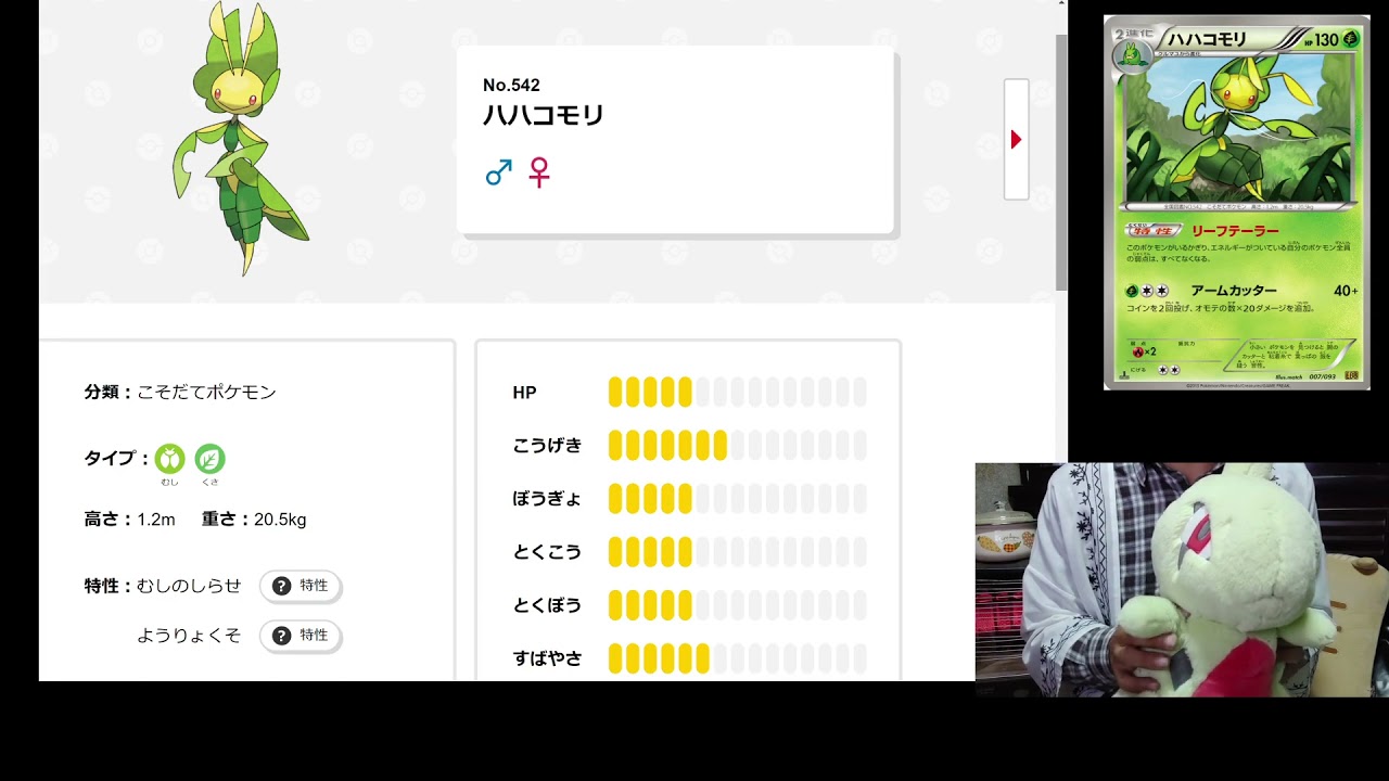 ゆるっとポケモン図鑑24日目　No.542ハハコモリ