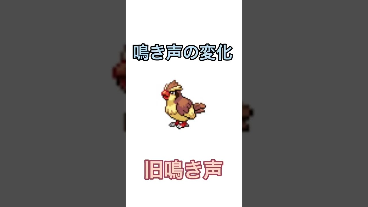 【ポケモン】ポッポ鳴き声の変化 #shorts