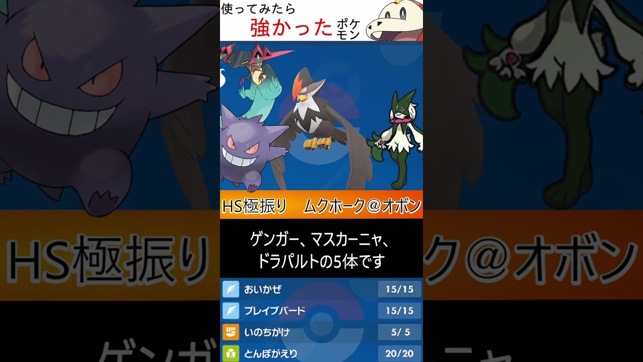 世界で一番イケメンな鳥　ムクホーク【ポケモンSV】【使ってみたら強かったポケモン】