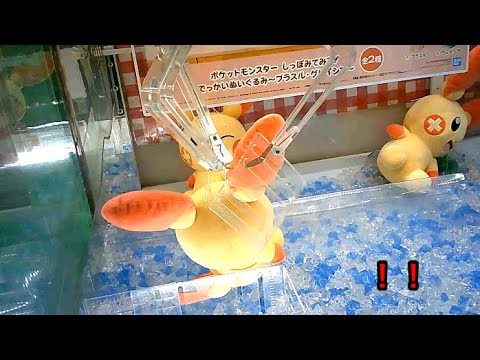 【クレーンゲーム】ポケットモンスター しっぽみてみて！ でっかいぬいぐるみ～プラスル＆マイナン