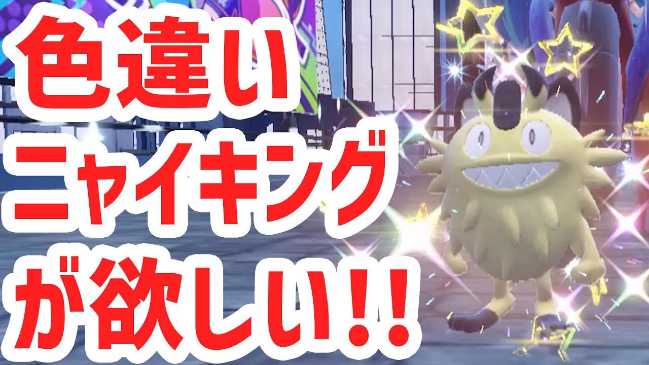 パルデアだからこそ、色違いのガラルニャース・ニャイキングが欲しい！！【 ポケモンSV スカバイ 】