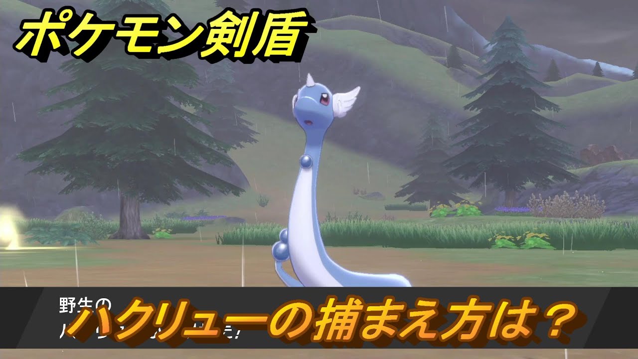 ポケモン剣盾　ハクリューを捕まえる方法！オススメの場所は？天気は？ポケモン図鑑コンプへの道！　最新版【ポケモンソード・シールド】
