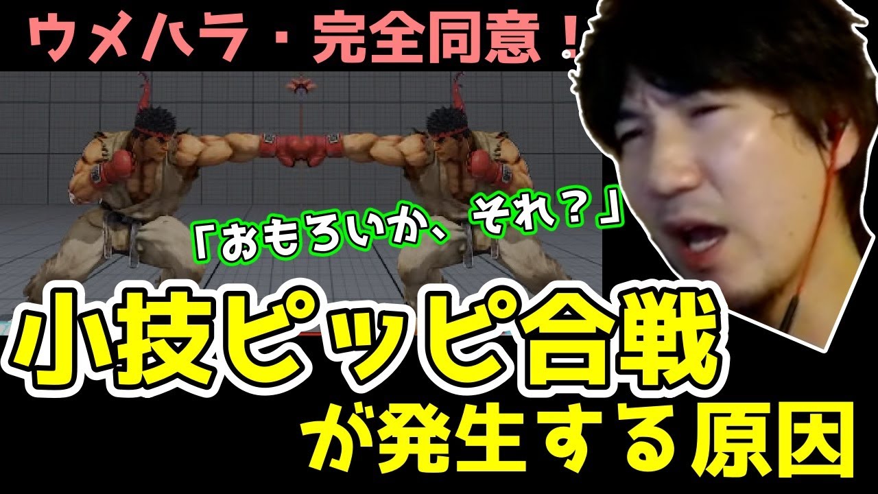 試合を長引かせる無駄要素・小技ピッピの原因について解説「おもろいかそれ？小技当たったらKOって…」「試合を無駄に長くしてる」【梅原大吾】【ウメハラ】