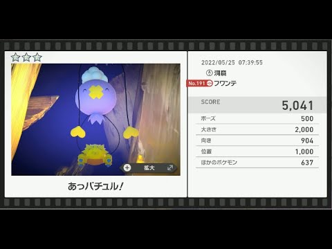 Newポケモンスナップ　★3フワンテ【5041】