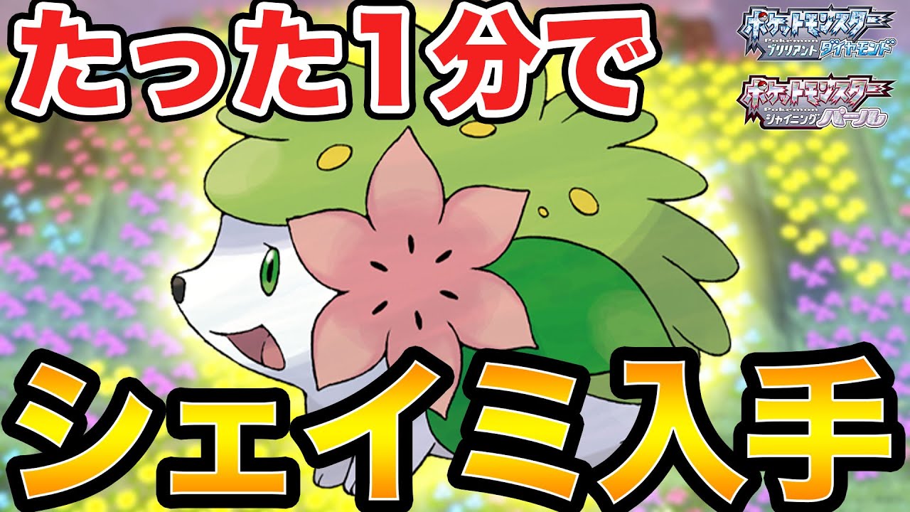 【ダイパリメイク】たった1分で幻のシェイミを捕まえられるバグを紹介します 【ブリリアントダイヤモンド・シャイニングパール】