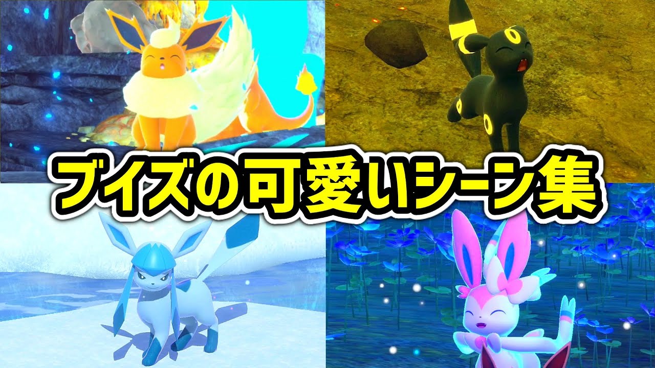 Newポケモンスナップに登場するブイズの可愛いシーン集