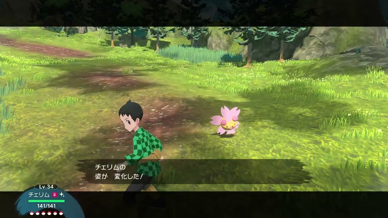 【ポケットモンスターアルセウス】チェリム(色違い)ポジフォルム