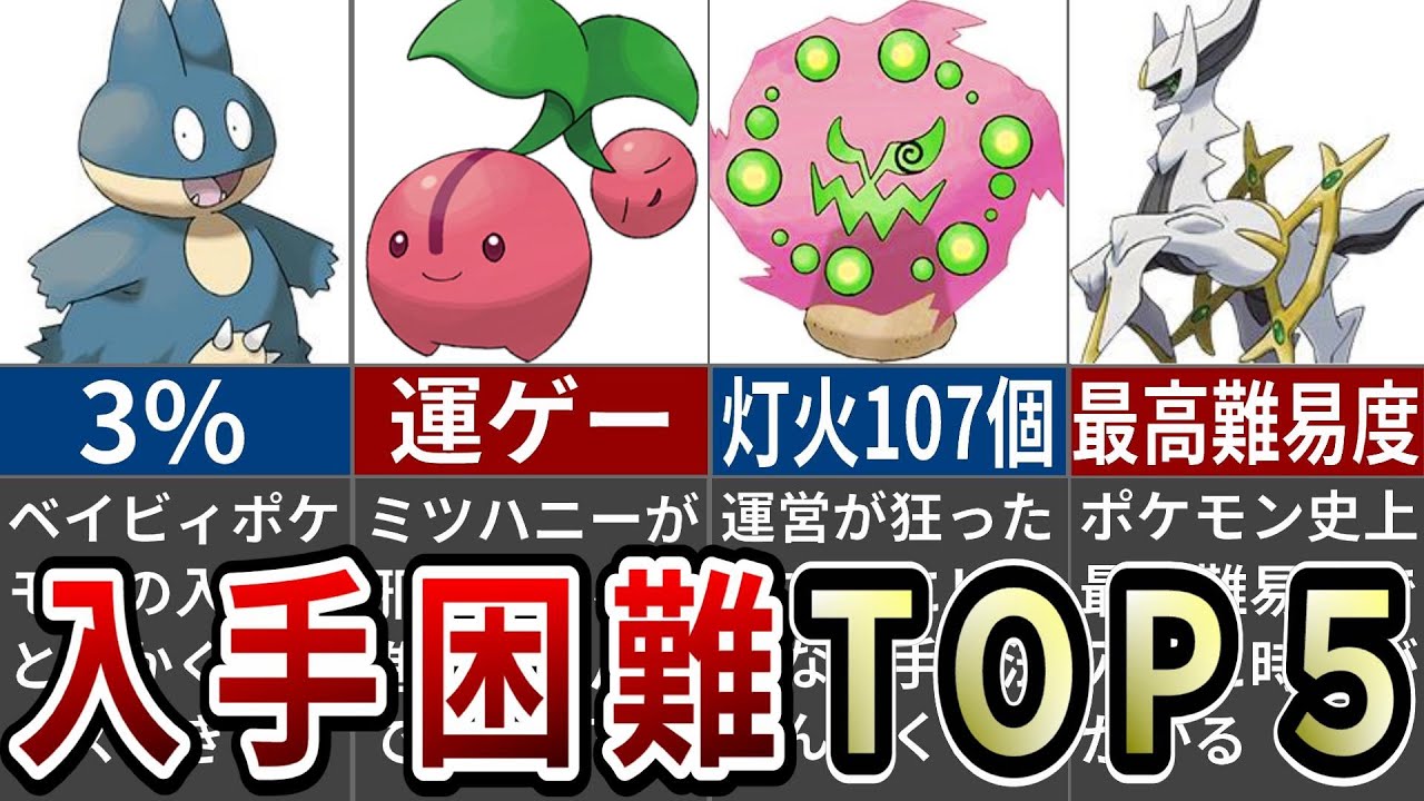 ポケモン史に残る入手困難なポケモンランキングTOP5【レジェンズアルセウス】