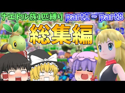 【ナエトル1匹縛り総集編】負けたら色違い厳選の過酷なナエトル1匹縛りで殿堂入りを目指す！【ポケモンダイパリメイク】【ゆっくり実況】