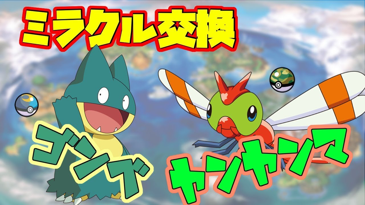 【ミラクル交換】夢ゴンベ＆加速ヤンヤンマ配布！オシャボもタマゴ技もあるよ！【ポケモンUSUM】