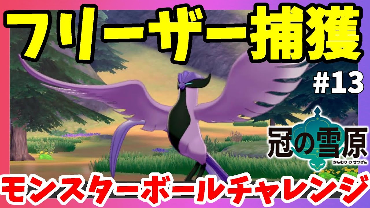 【ポケモンソードシールド】新たな伝説！？フリーザー捕獲！モンスターボールチャレンジ！#13冠の雪原【エキスパンションパス】