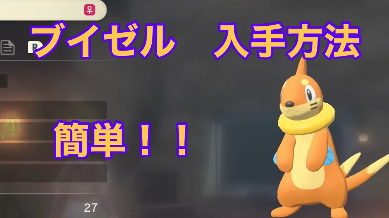 【Pokémon LEGENDS アルセウス】ブイゼル入手方法　攻略動画