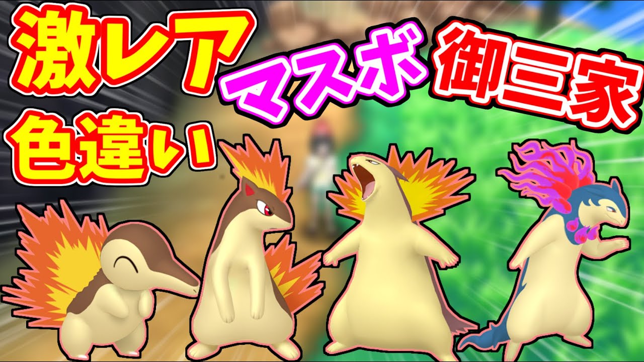 【激レア】色違いのヒノアラシ、マグマラシ、バクフーン、ヒスイバクフーンのマスターボール入りが欲しい！！