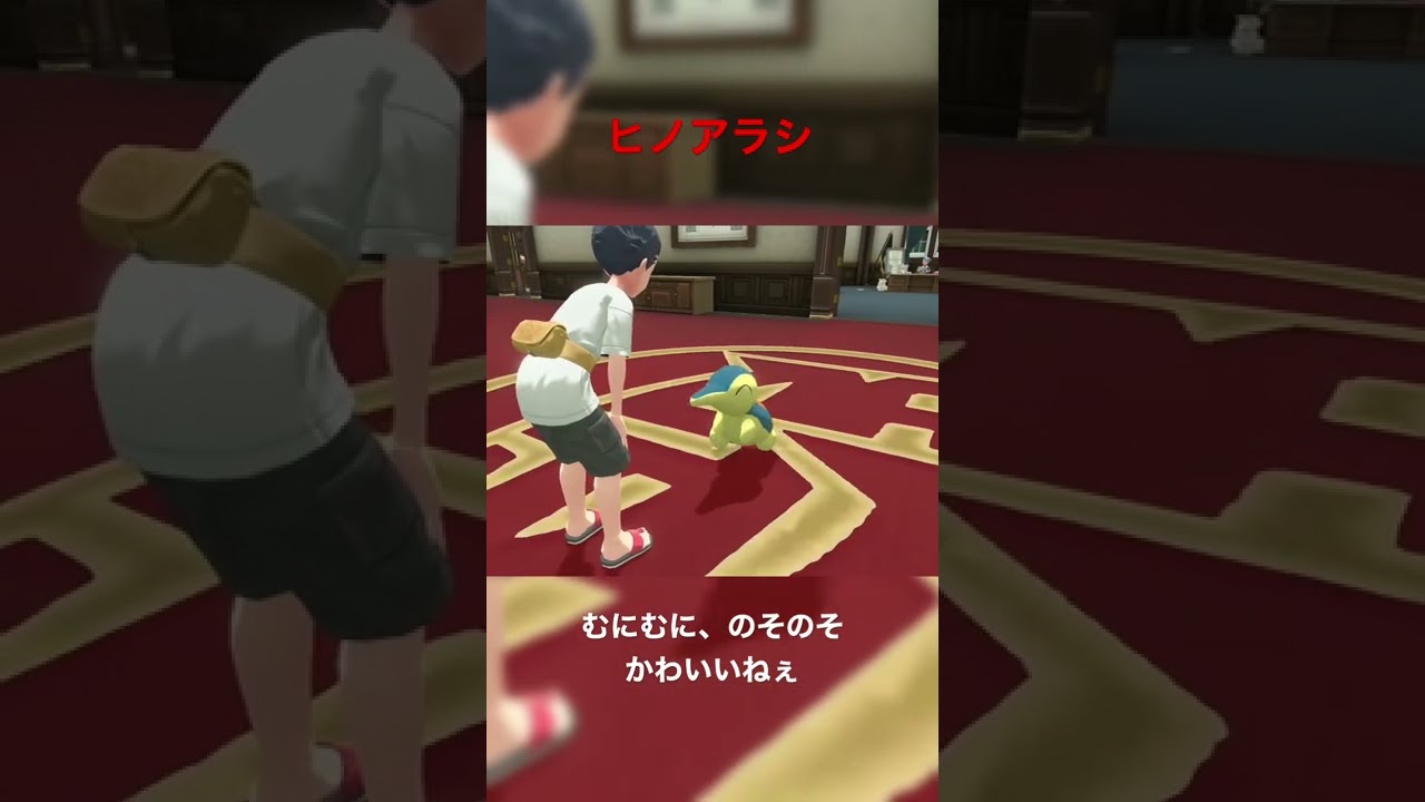 【ポケモンレジェンズ】むにむに、のそのそ、ヒノアラシ【アルセウス】#shorts
