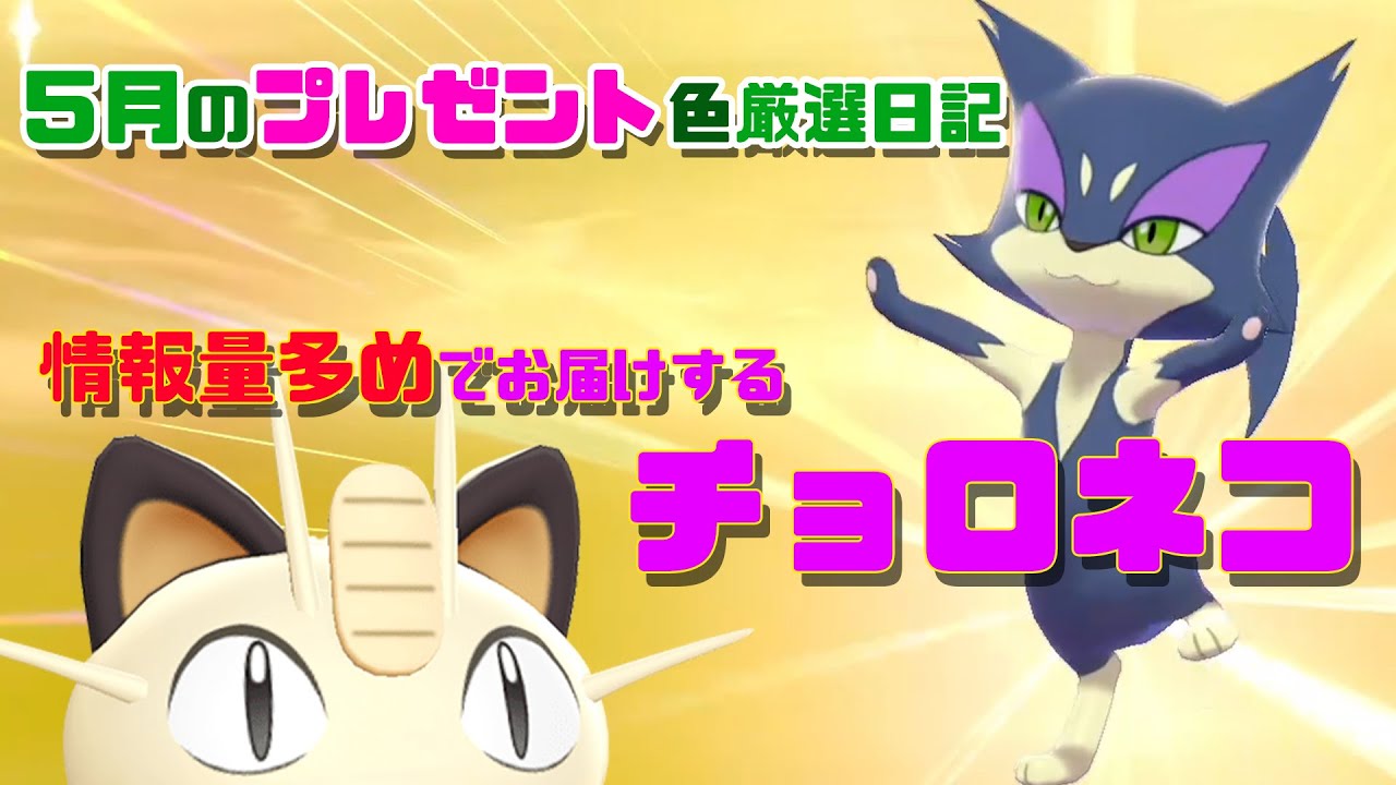 【情報量多めの色違い厳選】チョロネコ【月末プレゼント！】