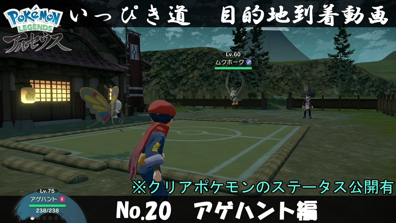 【いっぴき道攻略】No.20 アゲハント編【Pokémon LEGENDS アルセウス】