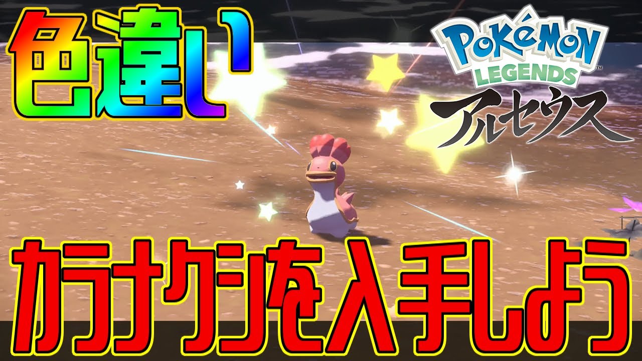 【ポケモンアルセウス】色違いカラナクシを入手しよう(西)【Pokémon LEGENDS アルセウス】