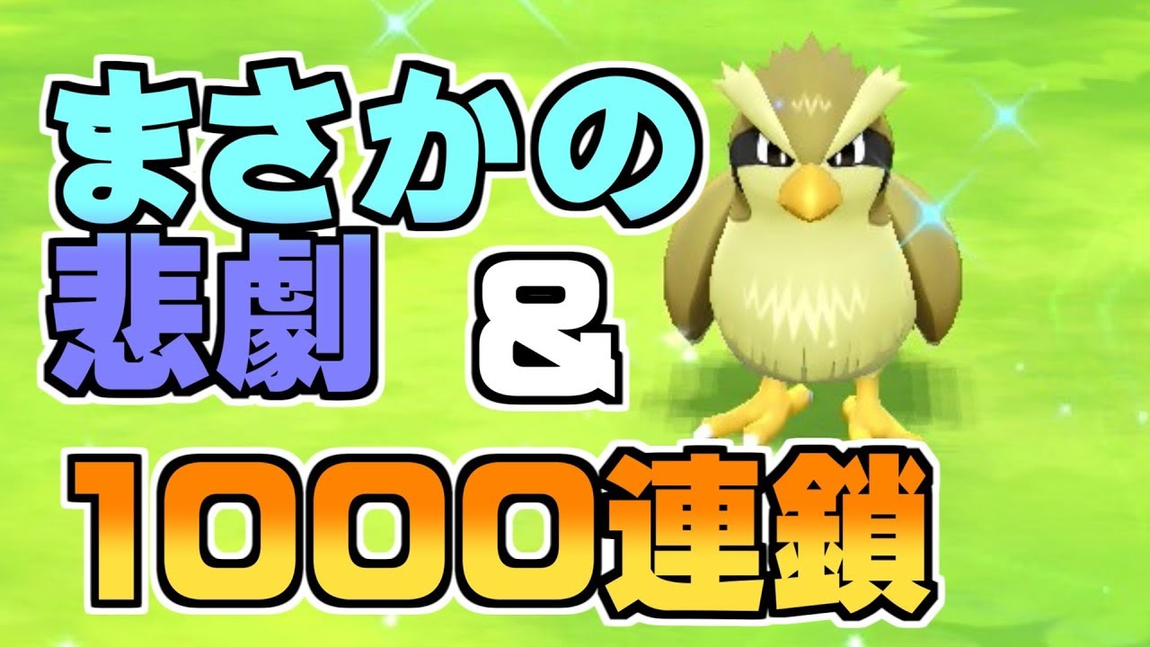 【ピカブイ】色ポッポ乱獲!?1000連鎖してみた【実況】