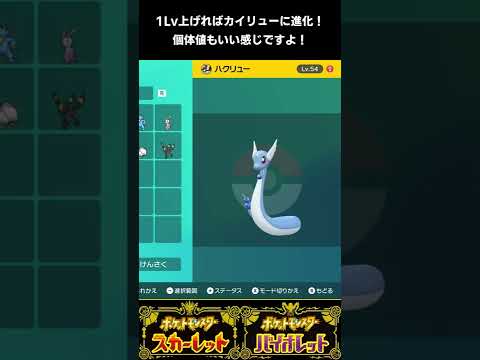 【ポケモンSV】終盤旅パにカイリュー入れたいならこのハクリューオススメ！#shorts