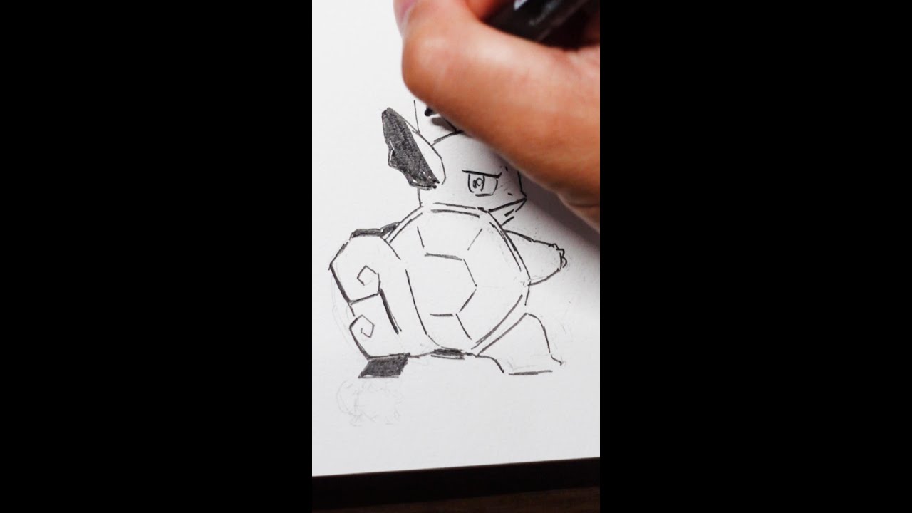 【ポケモン】　カメールを描いてみた