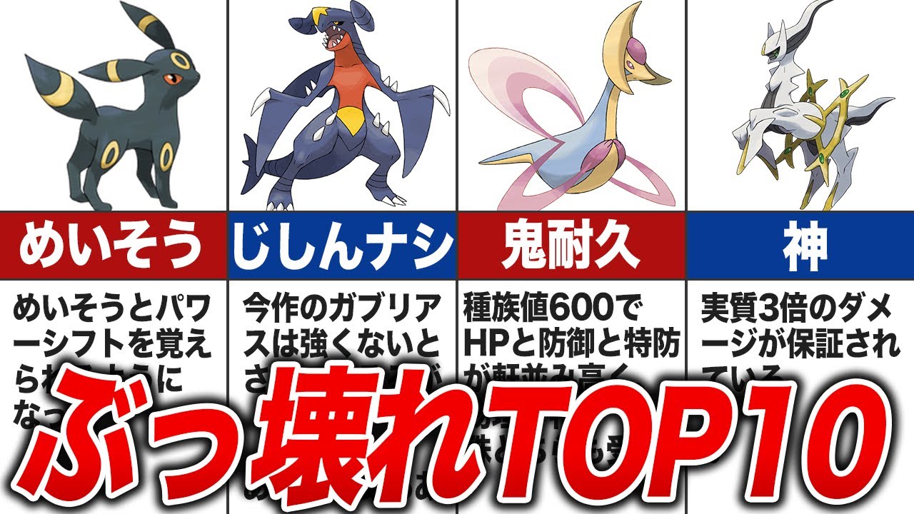 【レジェンズアルセウス】ゲームバランスを崩壊させたぶっ壊れポケモンランキングTOP10【ゆっくり解説】