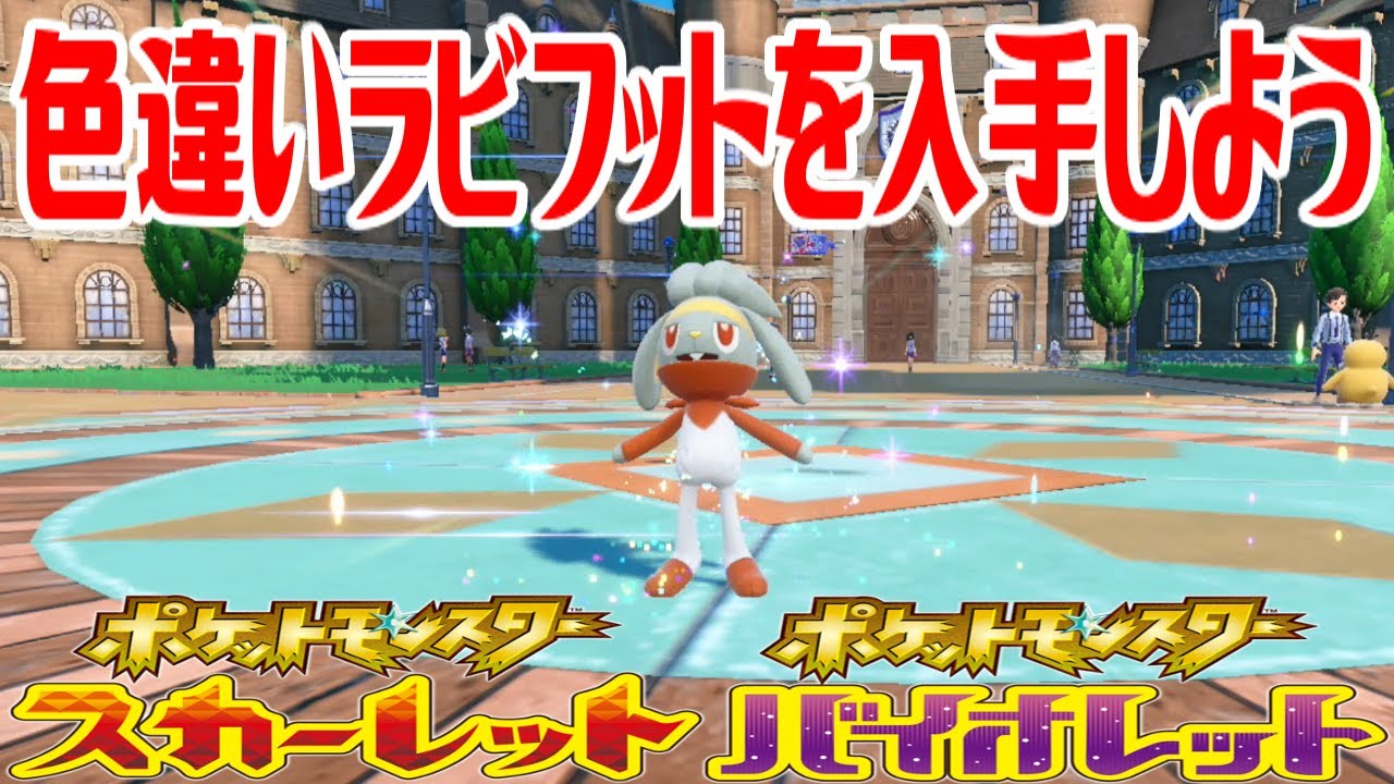 【ポケモンSV】色違いラビフットを入手しよう 進化入手【ポケットモンスター スカーレット・バイオレット】Pocket Monsters