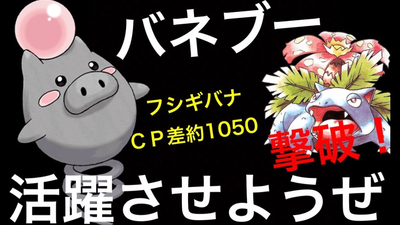 【ポケモンGO】バネブーでフシギバナに挑むっ！【第三世代・ジムバトル・１９匹目】