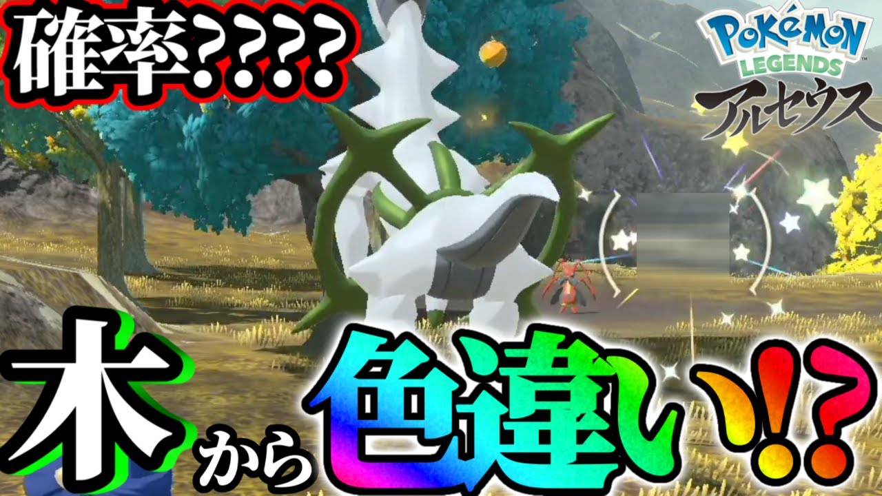 【確率不明】木から出てくる色違いの瞬間！！！【レジェンズアルセウス】