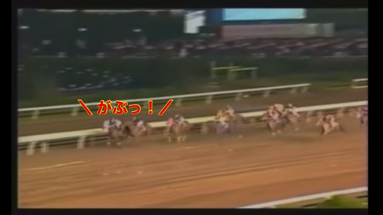 【噛みつきの瞬間】シンコウウインディ【96年スーパーダートダービー】