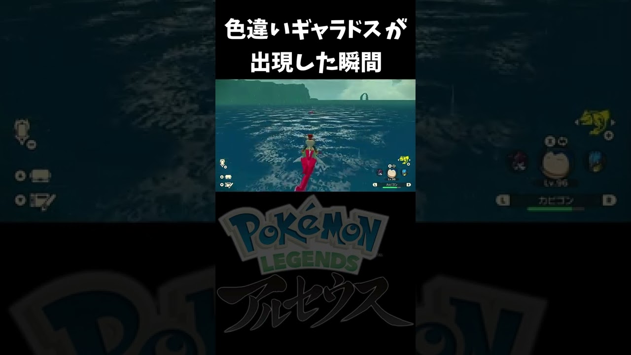 色違いギャラドスが出現した瞬間【ポケモンアルセウス】#shorts