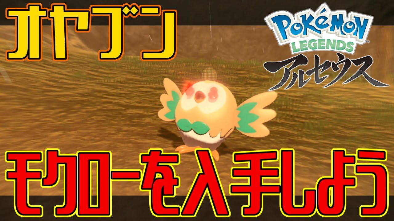 【ポケモンアルセウス】オヤブンのモクローを入手しよう【Pokémon LEGENDS アルセウス】