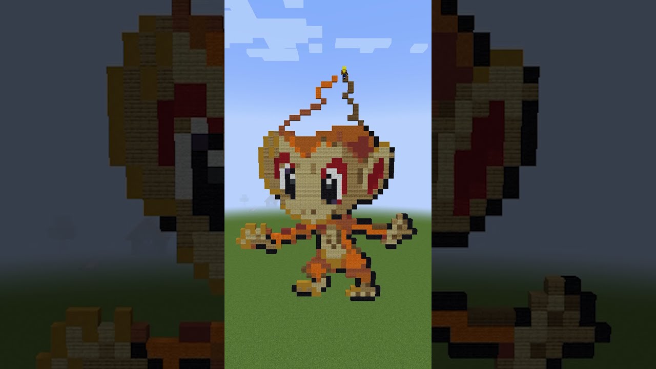 [ヒコザル]ダイパリメイク発売記念ドット絵[Maincraft][ポケモン]