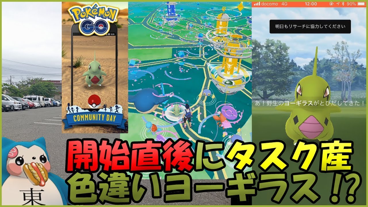 開始直後にタスク産色違いヨーギラス！？【コミュニティデイ①】