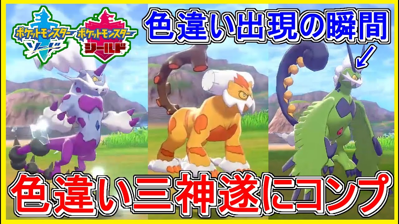 ポケモン剣盾 #109 色違いトルネロス入手の瞬間！トルネロス・ボルトロス・ランドロス 三神色違いを堪能！【メイルス】