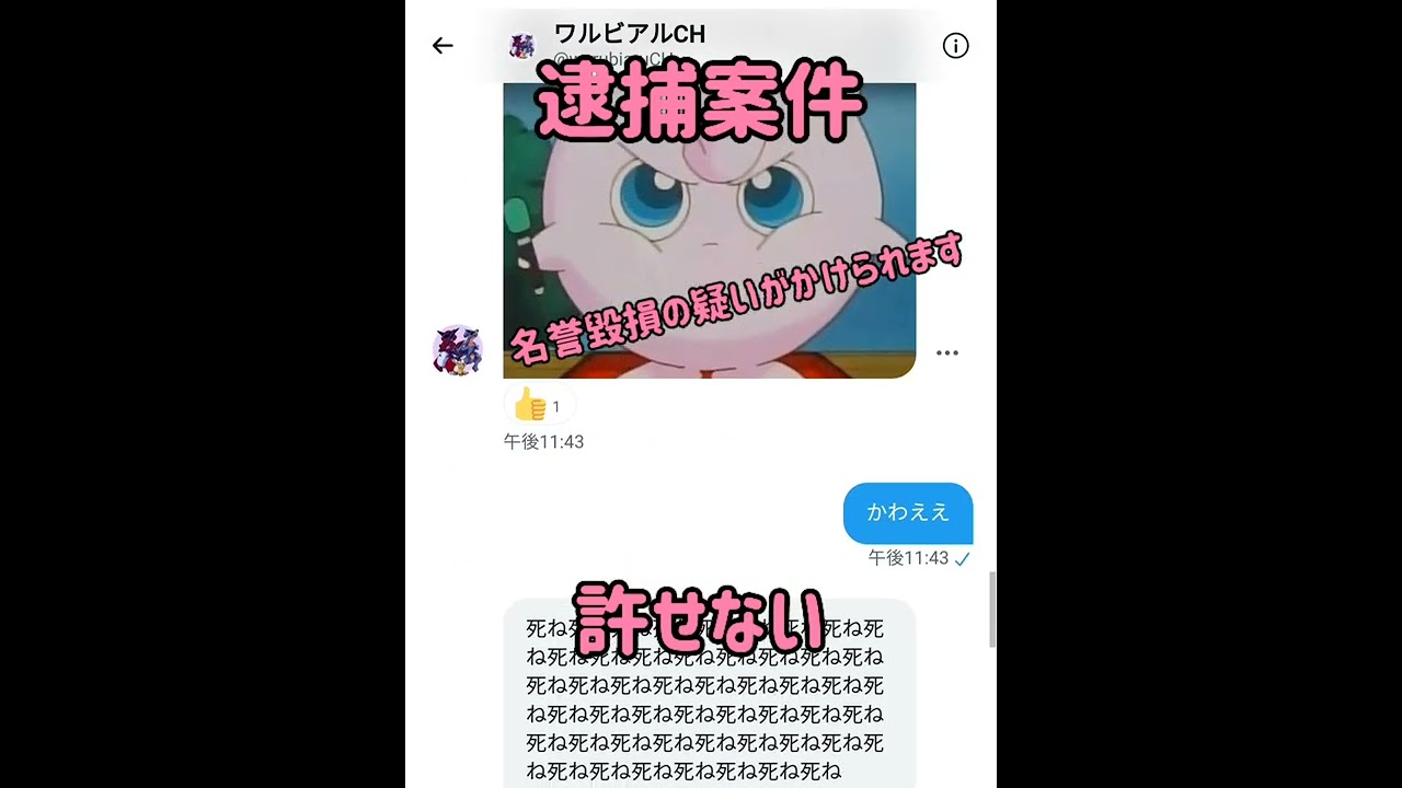 ワルビアルＣＨから直接DMが来た 中身は酷いもの